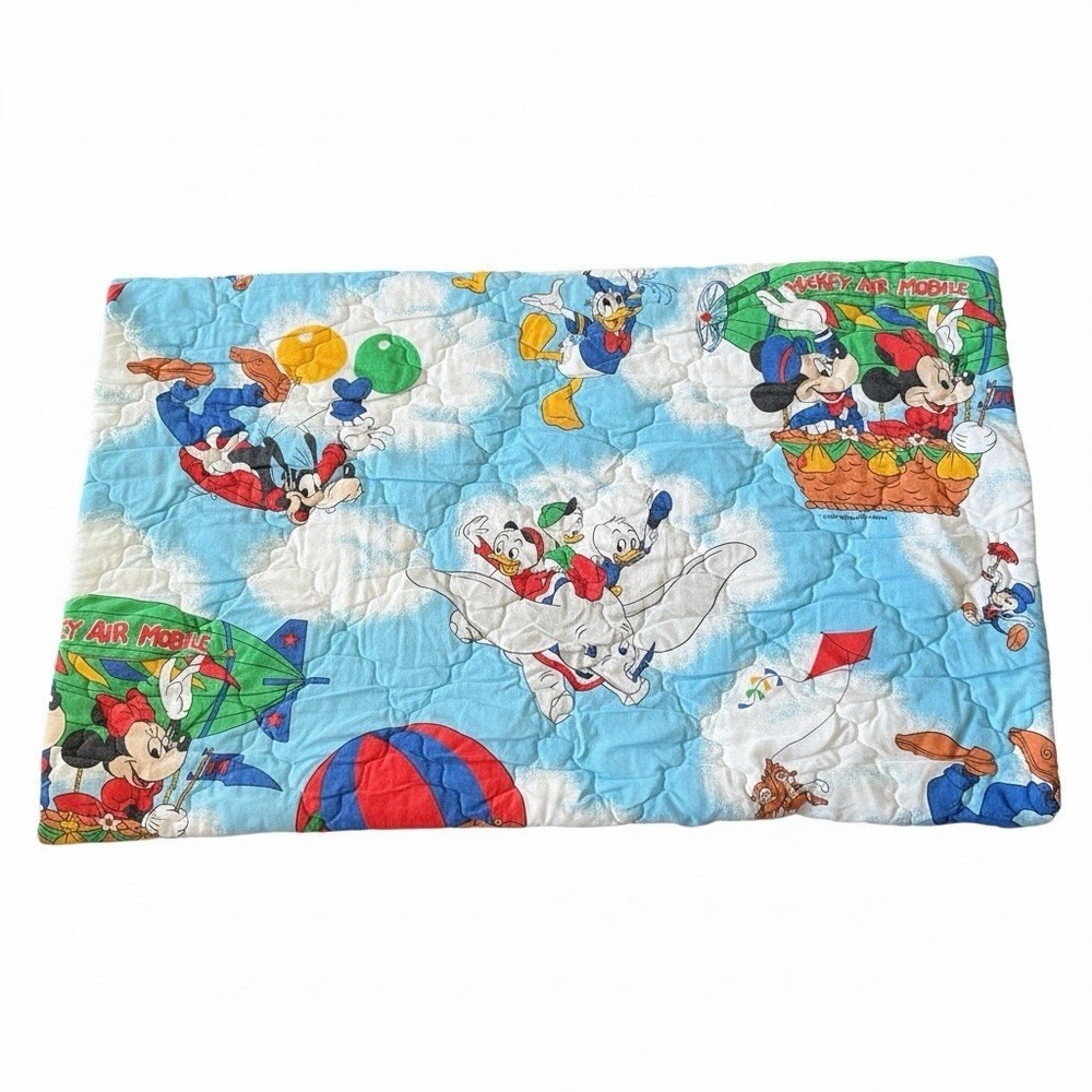 Vintage Disney Mickey Air Mobile Comforter Twin Oversized 90s Dumbo Made In USA